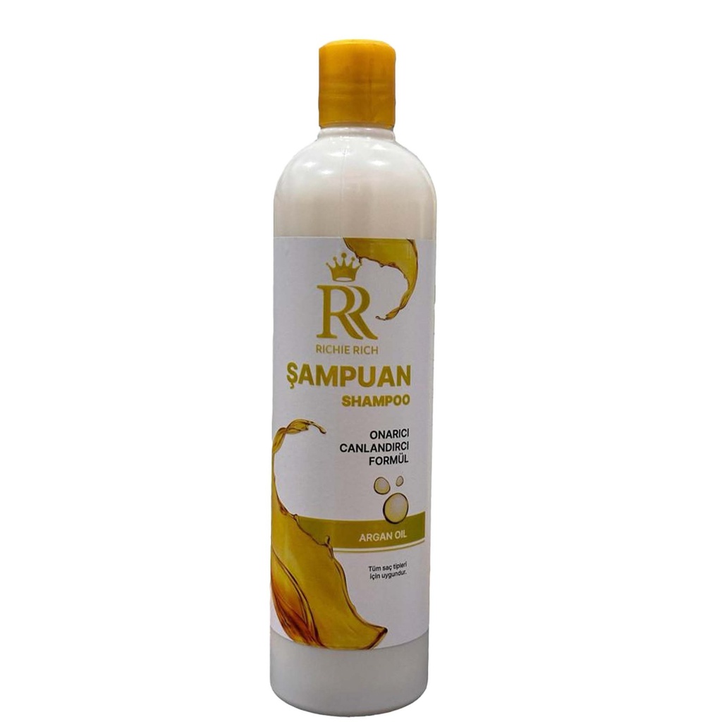 Richie Rich Argan Oil Shampoo - Restorative and Revitalizing Treatment for Damaged Hair, 700ml