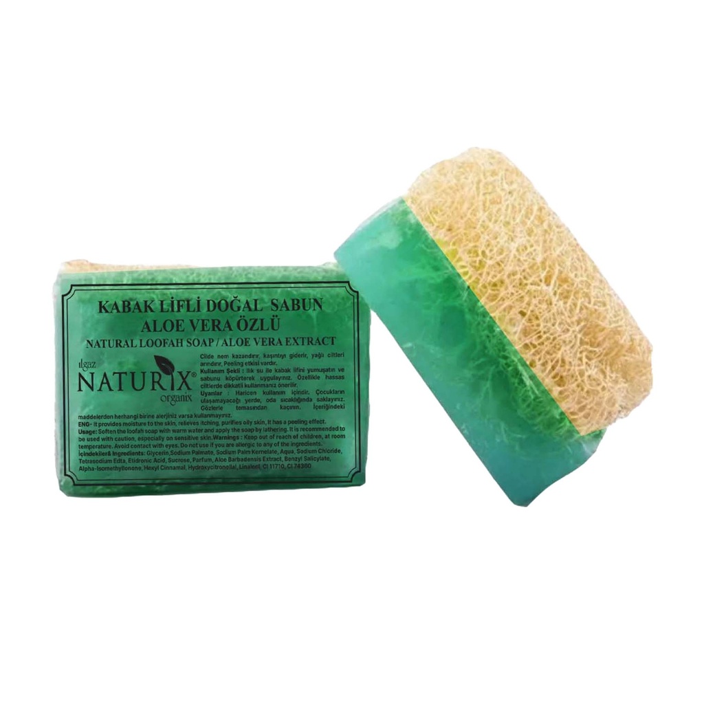 Naturix Loofah Aloe Vera Soap 130g