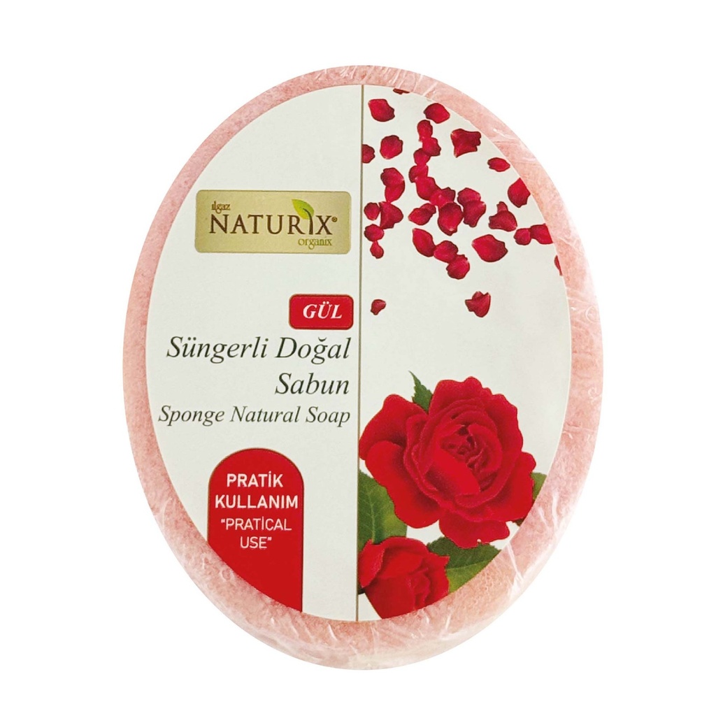 Naturix Rose Sponge Soap 150g