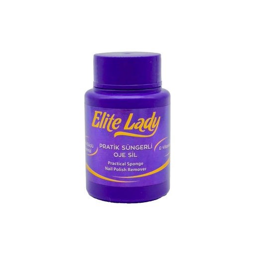 Elite Lady E Vitamin Practical Sponge Nail Polish Remover, Powerful Formula, 75ml