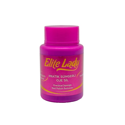 Elite Lady Keratin Practical Sponge Nail Polish Remover, Powerful Formula, 75ml