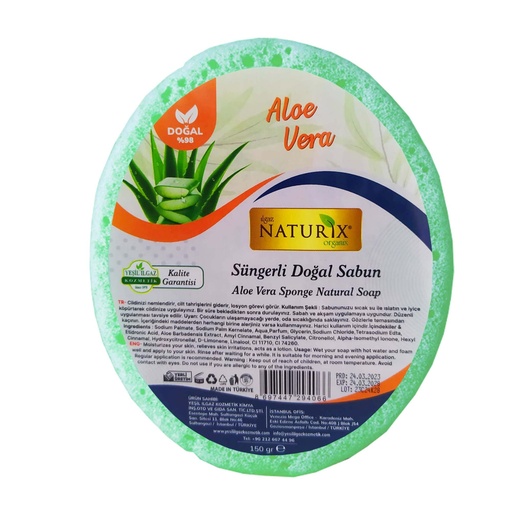 Naturix Aloe Vera Sponge Soap 150g